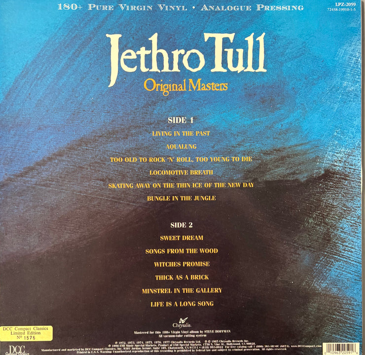 Jethro Tull – Original Masters (1998 DCC Compact Classics, VG++/VG+)