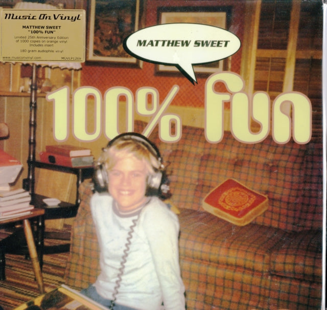 Matthew Sweet 100% Fun on limited edition orange vinyl